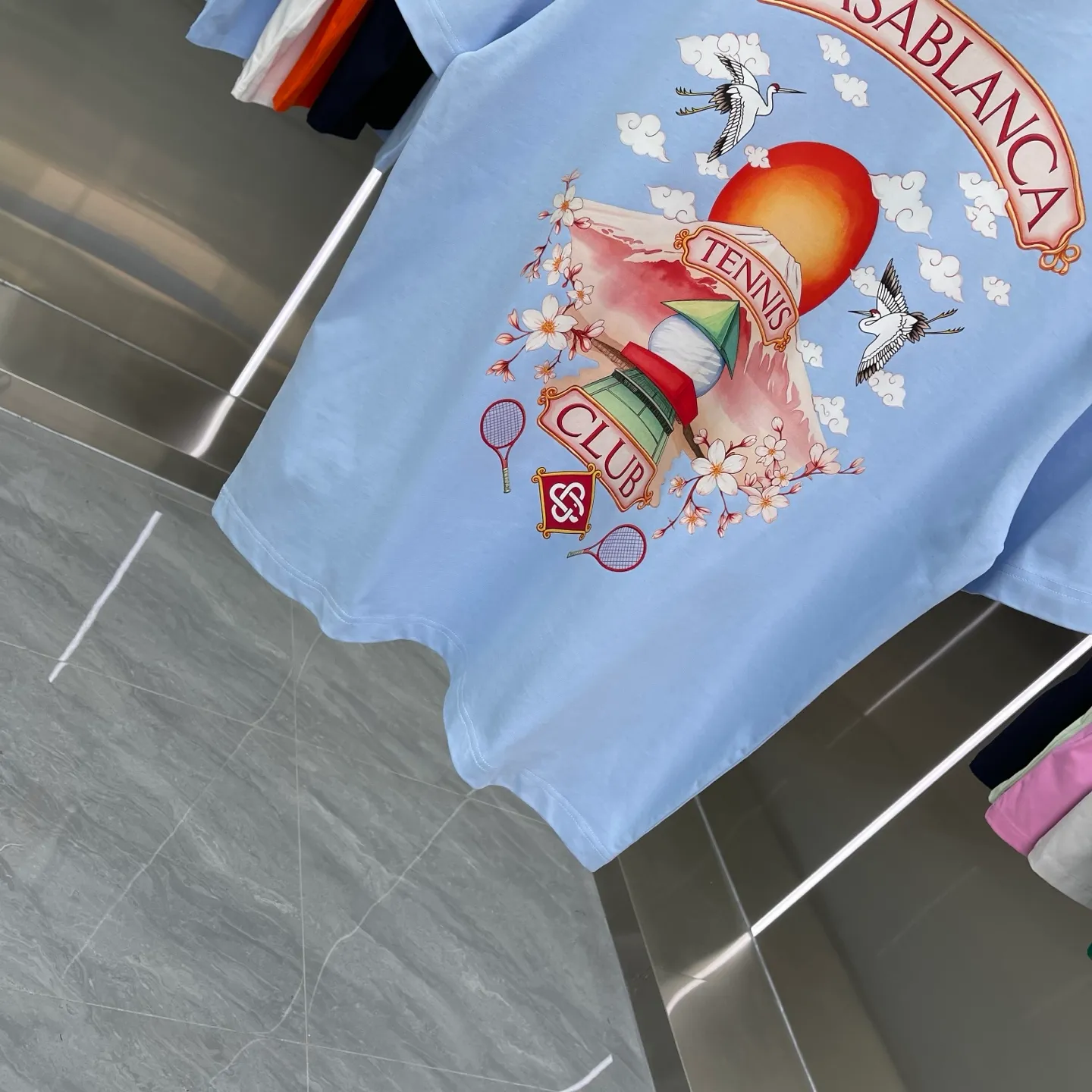 New Arrival Casablanca Classic Series T ～ ， ， 。 ， Classic ， In Stock ！ ：White Black Green Gray Light Green Blue Royal Blue Orange（8 ） Size：S M L XL XXL